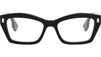 Fendi Bold Black Rectangular Eyeglasses