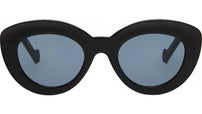 Slim Black Geometric Sunglasses