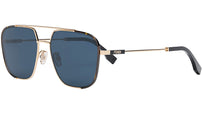 Fendi Classic Gold Rectangular Sunglasses