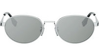Fendi Sky Silver Oval Sunglasses