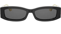 30Montaigne 14I Black Rectangular Sunglasses