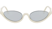 FF Diamonds White Oval Sunglasses