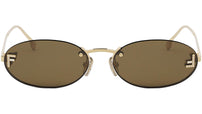 Fendi First Gold Oval Sunglasses