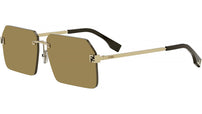 Fendi Sky Gold Rectangular Sunglasses