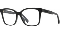 Lettering Black Square Eyeglasses