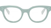 CELINE 3 Dots Green Round Eyeglasses