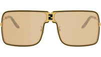 Fendiness Gold Mask Sunglasses
