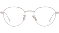 Slim Silver Round Sunglasses
