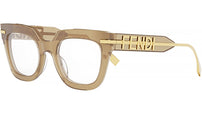 Fendigraphy Brown Rectangular Eyeglasses