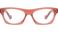 Thin Red Geometric Eyeglasses