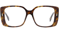 Fendi First Havana Square Eyeglasses