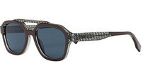 Fendi Bilayer Dark Brown Geometric Sunglasses