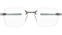 Flex Silver Geometric Eyeglasses