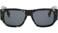 Fendi Diagonal Grey Rectangular Sunglasses