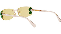 Dior Clover S1U Rose Gold Rectangular Sunglasses