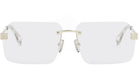 Fendi Sky Gold Rectangular Eyeglasses