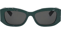 Bvlgari Roma Green Geometric Sunglasses