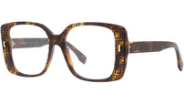 Fendi First Havana Square Eyeglasses