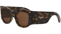 DiorNuit S1I Shiny Havana Geometric Sunglasses