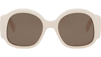 Maxi Triomphe White Round Sunglasses
