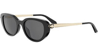 Serpenti Forever Black Oval Sunglasses