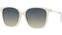 K Logo White Square Sunglasses