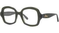 Curvy Green Geometric Eyeglasses