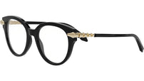 Serpenti Viper Black Round Eyeglasses