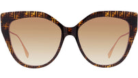 Baguette Havana Cat Eye Sunglasses