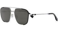 Fendi Classic Silver Rectangular Sunglasses