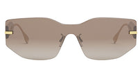 Fendigraphy Gold Rectangular Sunglasses