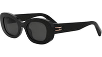 B.zero1 Shiny Black Oval Sunglasses