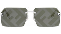 Fendi Sky Silver Rectangular Sunglasses
