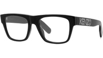 K Logo Black Rectangular Eyeglasses