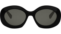 Triomphe Black Round Sunglasses