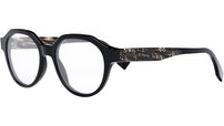 Fendi Bilayer Black Round Eyeglasses