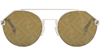 Fendi Sky Gold Round Sunglasses