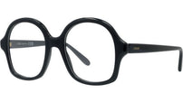 Slim Black Geometric Eyeglasses