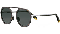 Fendi Light Havana Round Sunglasses