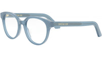 DiorMidnightO R1I Shiny Blue Round Eyeglasses
