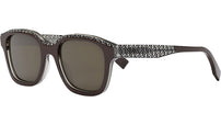 Fendi Bilayer FF Brown Square Sunglasses