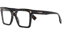 Fendi Bold Havana Square Eyeglasses