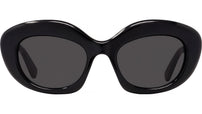 Curvy Black Cat Eye Sunglasses