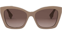 Lettering Brown Square Sunglasses