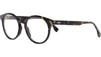 Fendi Fine Havana Round Eyeglasses