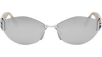 Baguette Silver Geometric Sunglasses