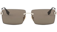 Fendi Sky Gold Rectangular Sunglasses