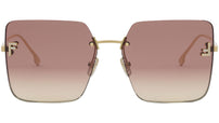 Fendi First Gold Square Sunglasses