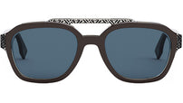Fendi Bilayer Dark Brown Geometric Sunglasses
