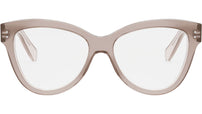 Thin Brown Geometric Eyeglasses